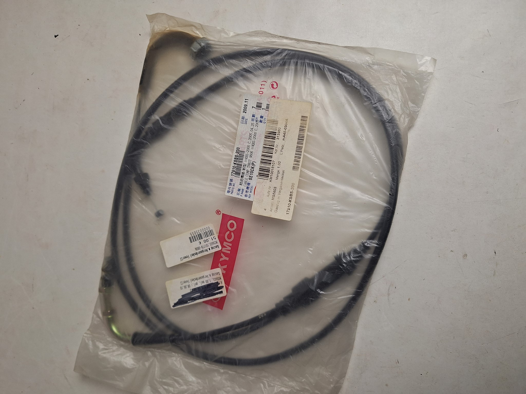 Picture of Kymco  ZX 12 50 2T EUROI Super FEVER  GASZUG  17910-KSBS-200